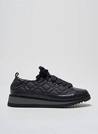 Baskets matière lisse talon plat jusqu'à 3cm noir XSA femme