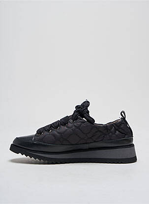 Baskets matière lisse talon plat jusqu'à 3cm noir XSA femme