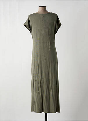 Robe longue manches courtes manches courtes vert YERSE femme