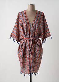 Veste kimono légère et transparente rouge COLORES femme