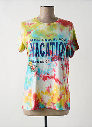 T-shirt coupe droite manches courtes vert ME369 femme