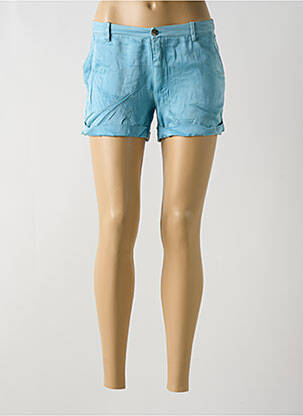 Short fermeture zippée sous rabat boutonné taille normale bleu SACK'S femme