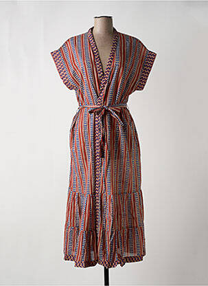 Robe mi-longue rouge COLORES pour femme