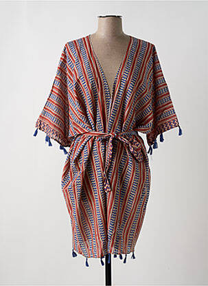 Veste kimono rouge COLORES pour femme