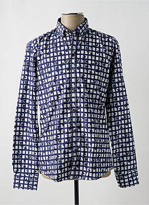 Chemise manches longues manches longues bleu DARIO BELTRAN homme