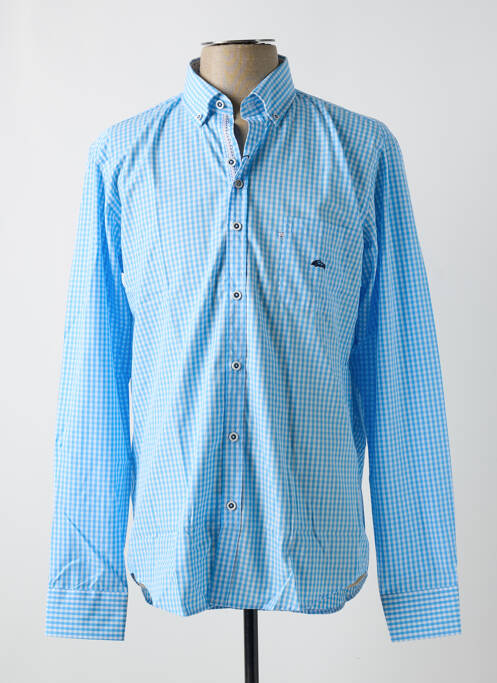 Chemise manches longues bleu DARIO BELTRAN pour homme