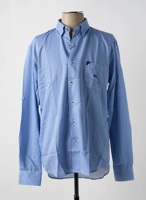 Chemise manches longues bleu DARIO BELTRAN pour homme