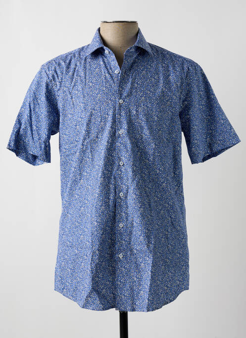 Chemise manches courtes bleu SEIDEN STICKER pour homme