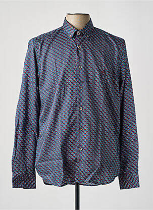Chemise manches longues imprimé fantaisie bleu DARIO BELTRAN homme