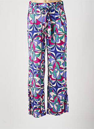 Pantalon large fermeture zip latéral taille haute violet PRINCESSE NOMADE femme