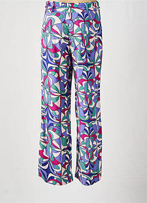 Pantalon large fermeture zip latéral taille haute violet PRINCESSE NOMADE femme