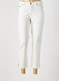 Pantalon 7/8 stretch taille normale blanc SURKANA femme