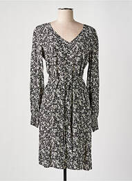 Robe mi-longue coupe fluide manches longues noir GARCIA femme