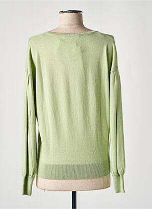 Pull col v manches longues vert GARCIA femme