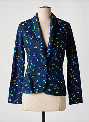 Blazer col châle bleu PRINCESSE NOMADE femme
