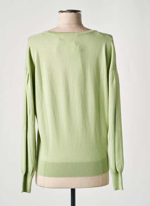 Pull col v manches longues vert GARCIA femme