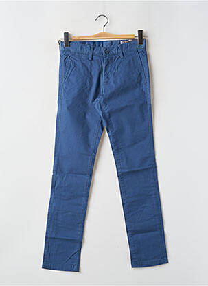 Pantalon chino stretch taille ajustable bleu fonce TEDDY SMITH garcon