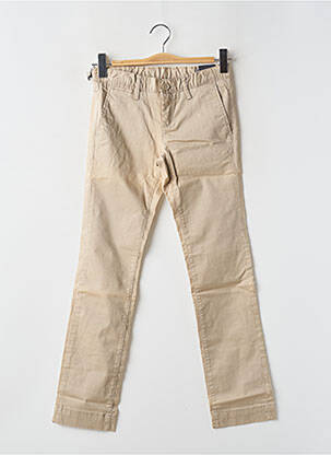 Pantalon chino coupe droite taille ajustable beige TEDDY SMITH garçon