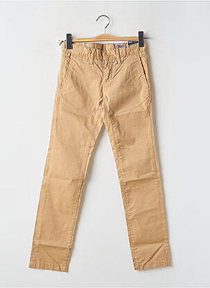 Pantalon chino stretch taille ajustable beige TEDDY SMITH garcon