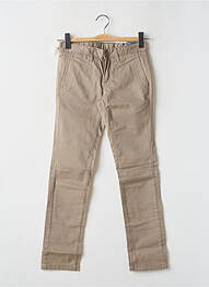Pantalon chino coupe droite taille ajustable beige fonce TEDDY SMITH garcon