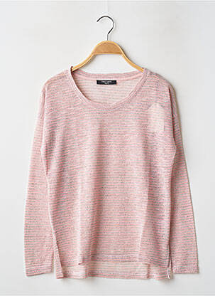 Pull manches longues manches longues rose TEDDY SMITH fille