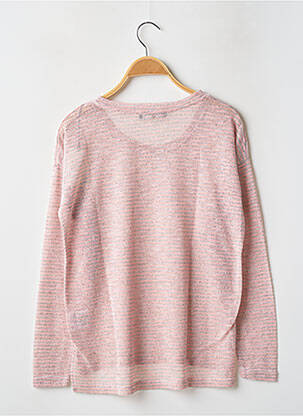 Pull manches longues manches longues rose TEDDY SMITH fille