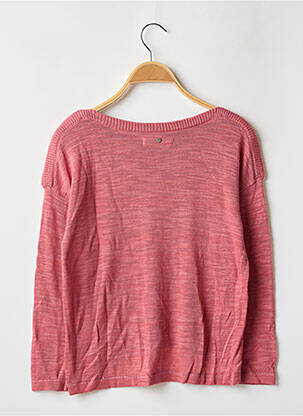 Pull coupe droite manches longues rose TEDDY SMITH fille