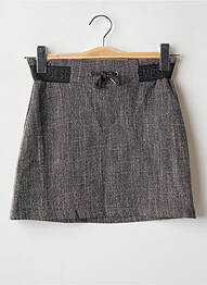 Jupe courte coupe droite gris LE TEMPS DES CERISES fille