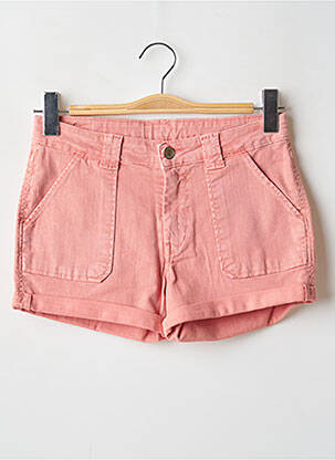 Short fermeture zippée sous rabat boutonné rose LE TEMPS DES CERISES fille