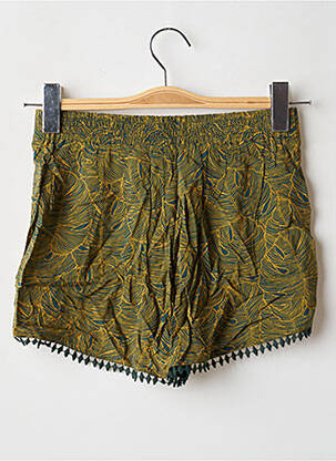 Short poches taille élastique vert TEDDY SMITH fille