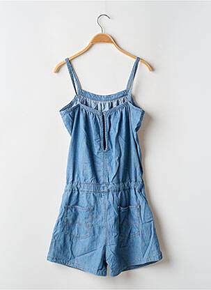 Combishort fermeture boutonnée au dos fines bretelles bleu PEPE JEANS fille