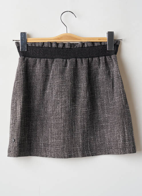Jupe courte coupe droite gris LE TEMPS DES CERISES fille