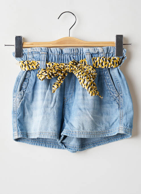 Short taille haute taille élastique bleu LE TEMPS DES CERISES fille