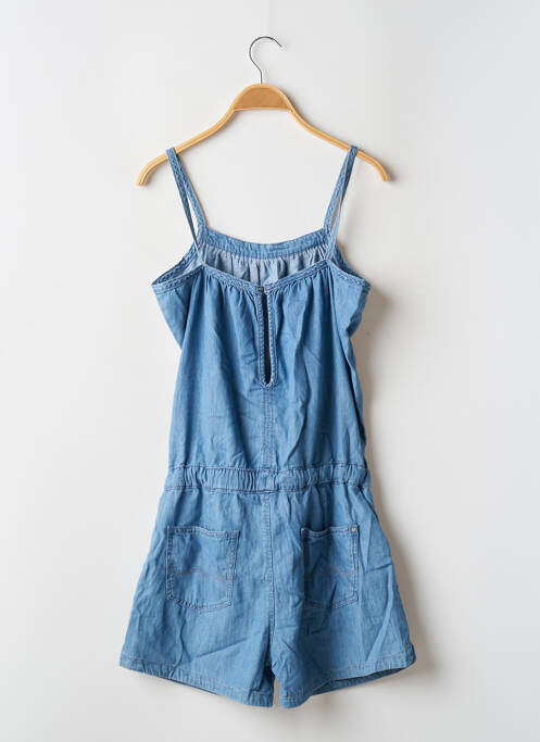 Combishort coupe cintrée fines bretelles bleu PEPE JEANS fille