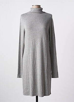 Robe pull tissage chiné manches longues gris AMERICAN VINTAGE femme