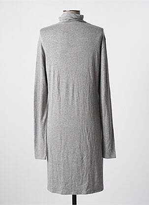 Robe pull tissage chiné manches longues gris AMERICAN VINTAGE femme