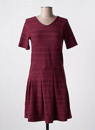 Robe mi-longue manches courtes manches courtes rouge LE TEMPS DES CERISES fille