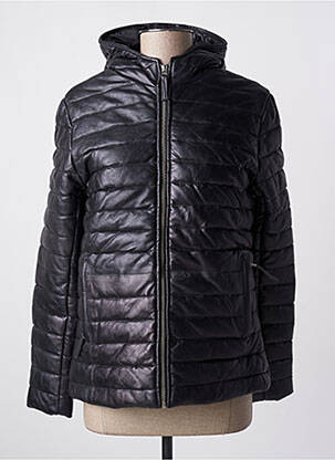 Doudoune poches a capuche noir LADC femme