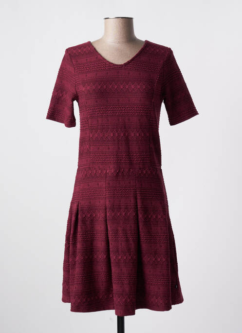 Robe mi-longue manches courtes manches courtes rouge LE TEMPS DES CERISES fille