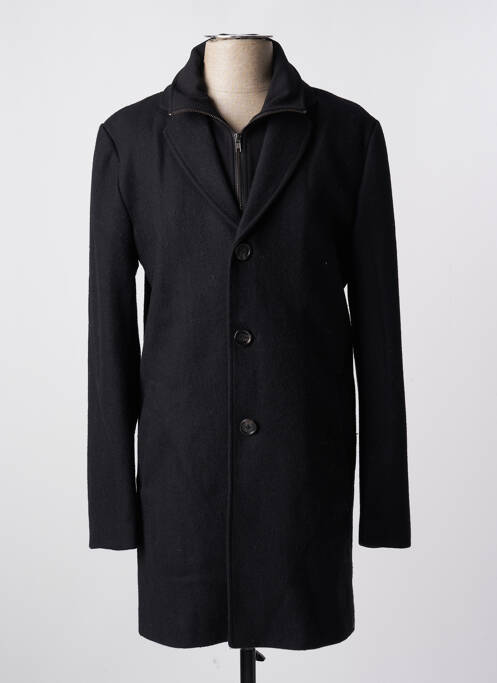 Manteau long noir MINIMUM pour homme