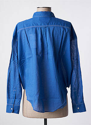 Blouse légère et transparente manches longues bleu SCOTCH & SODA femme