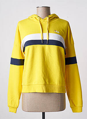 Sweat-shirt stretch manches longues jaune FILAMENT femme