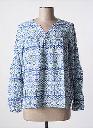 Blouse imprimé fantaisie manches longues bleu PEPE JEANS fille