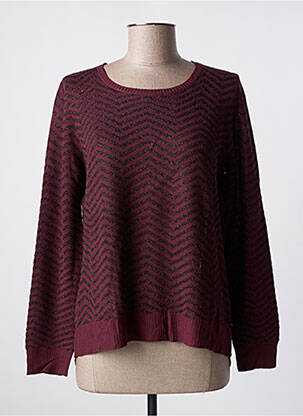 Pull maille fine manches longues rouge LE TEMPS DES CERISES fille