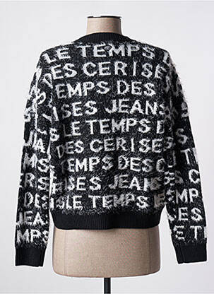 Pull stretch manches longues noir LE TEMPS DES CERISES femme
