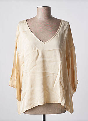 Blouse manches 3/4 manches 3/4 beige AMERICAN VINTAGE femme