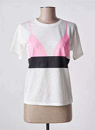 T-shirt imprimé fantaisie manches courtes blanc LILI SIDONIO femme