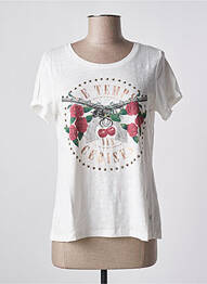 T-shirt coupe cintrée manches courtes beige LE TEMPS DES CERISES fille