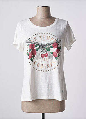 T-shirt coupe cintrée manches courtes beige LE TEMPS DES CERISES fille