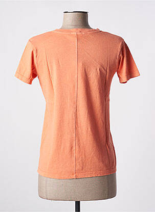 T-shirt stretch manches courtes orange AMERICAN VINTAGE femme